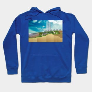 beach urban wetland Hoodie